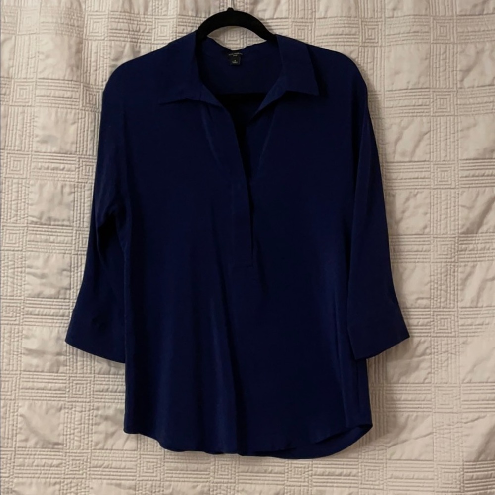 Ann Taylor Three Quarter Sleeve Silk Top